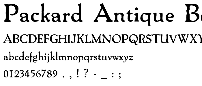 Packard Antique Bold font